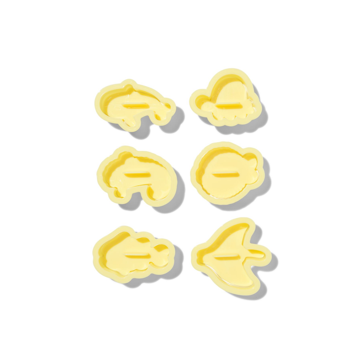 HEMA HEMA Uitsteekvormen Dieren - 6 Stuks (geel)
