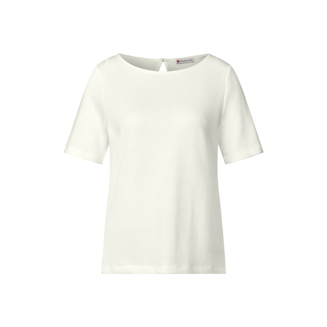 Street One - Damen T-Shirt - Weiß - Größe: 44 - bei Tara-M