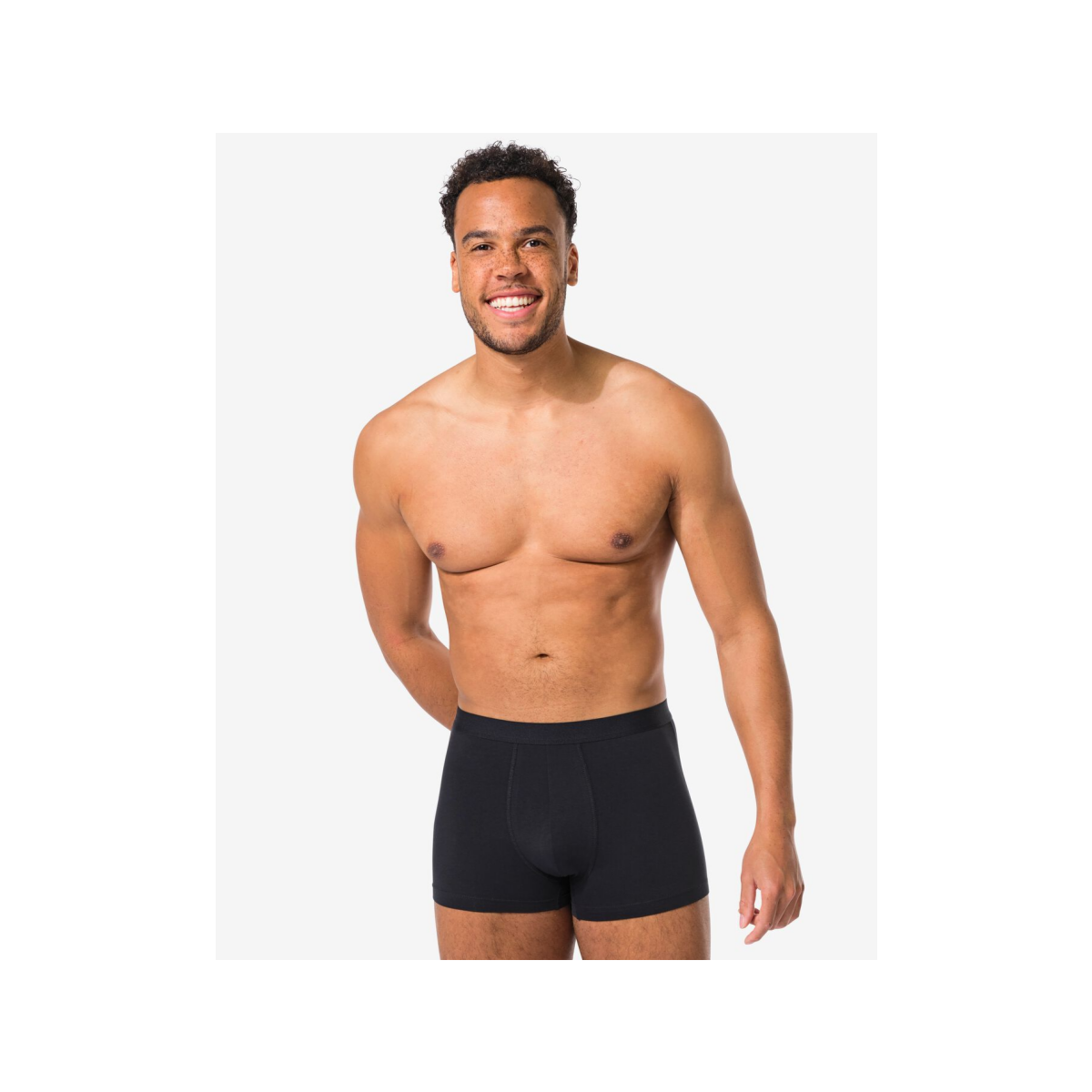 HEMA Korte herenboxers - 3 stuks zwart (zwart)
