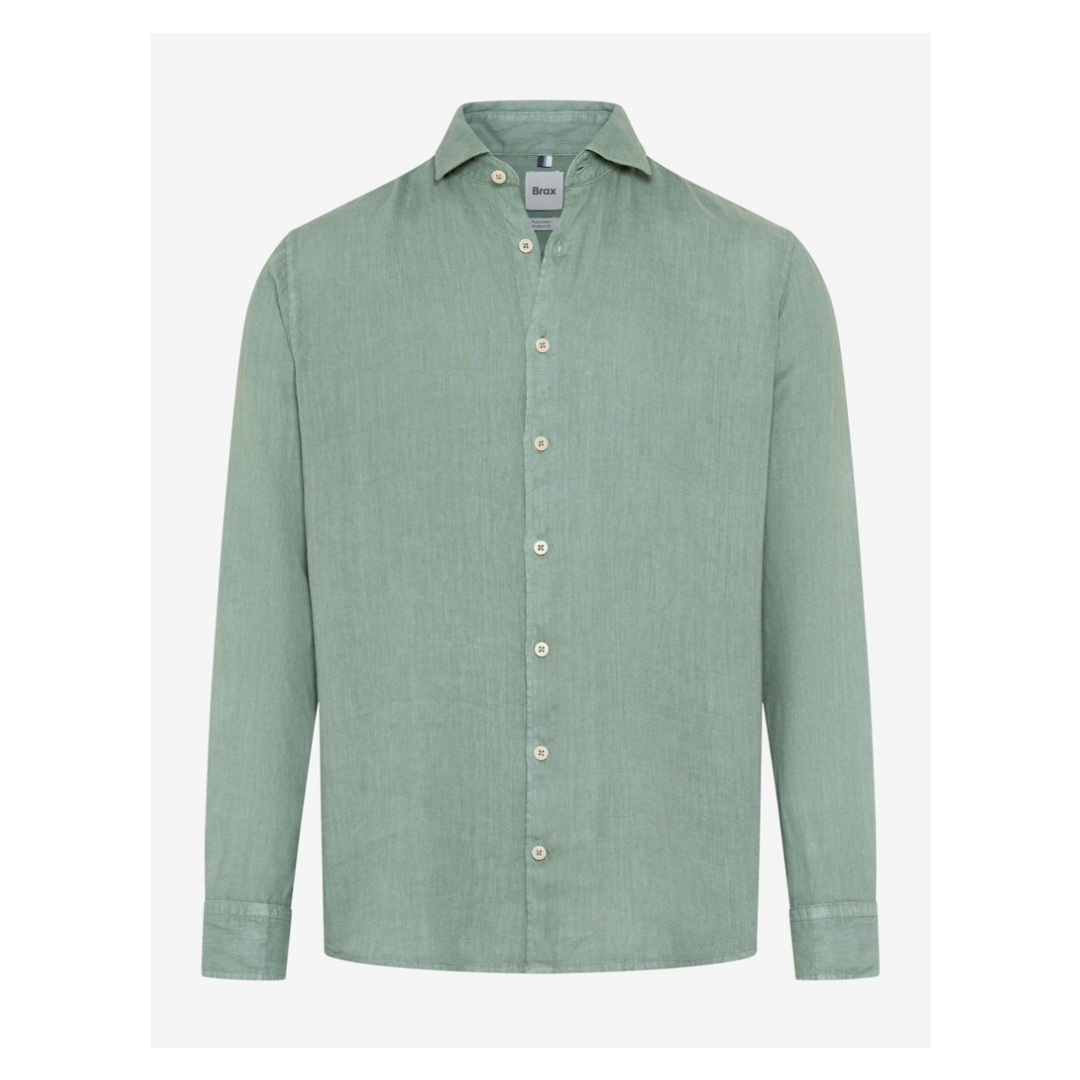 BRAX Leinenhemd Smartes Leinen Thyme