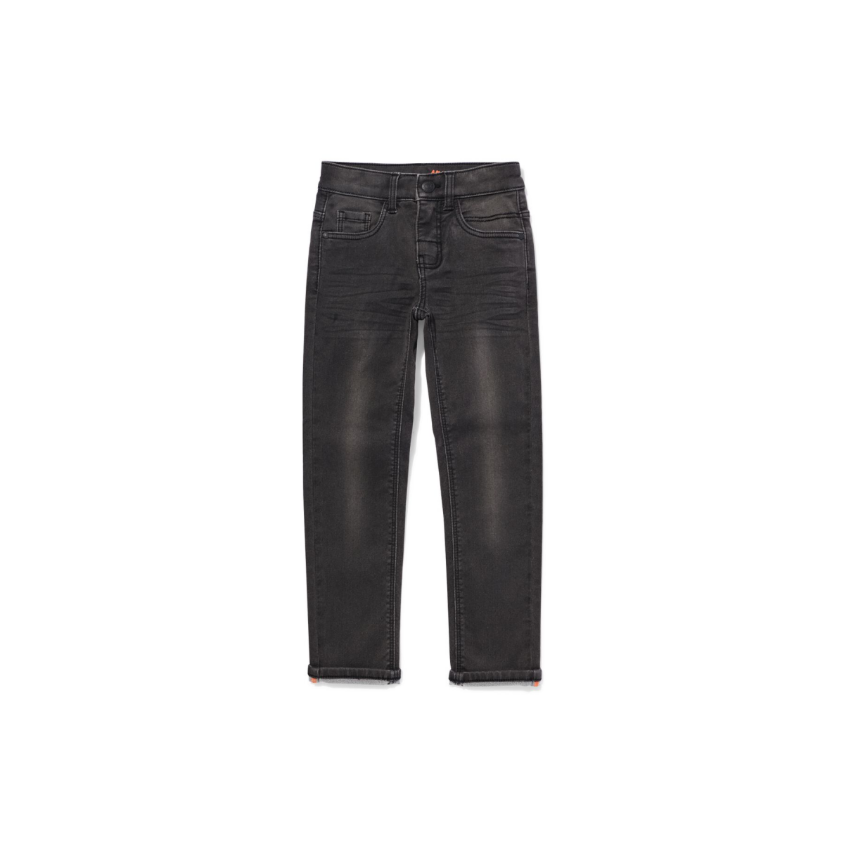 HEMA Kinder broek jogdenim skinny fit zwart (zwart)