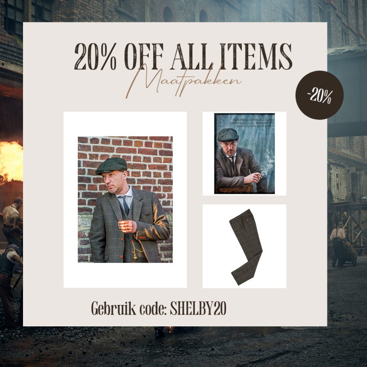 Maatpak Voor Heren | 3-delig Pak | Donkergroen Tattersall | Aberama Gold | Peaky Blinders | Peaky Blinders