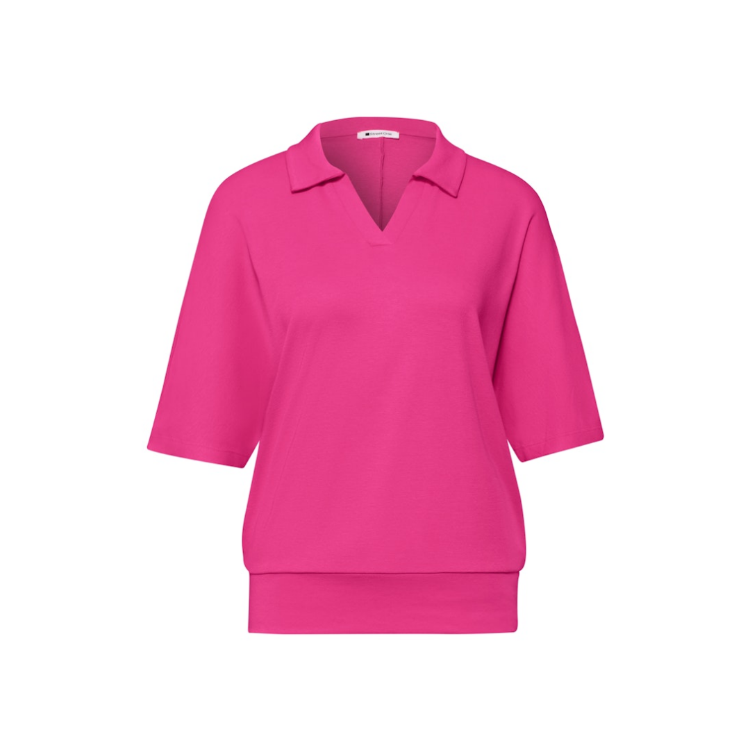 Street One - Damen T-Shirt - magenta dream - Größe: 40 - bei Tara-M