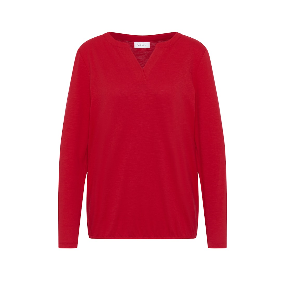 Cecil - Damen Langarmshirt - Rot - Größe: M - bei Tara-M
