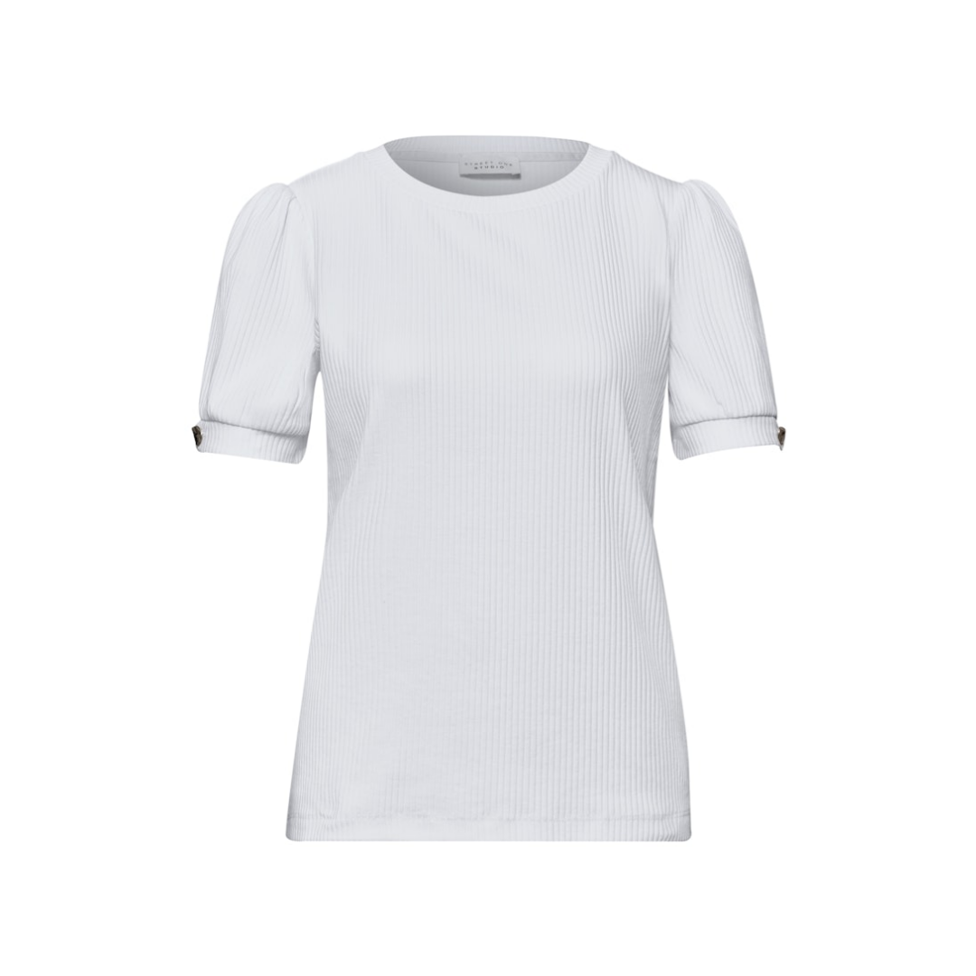 STREET ONE STUDIO - Damen T-Shirt - Weiß - Größe: 34 - bei Tara-M