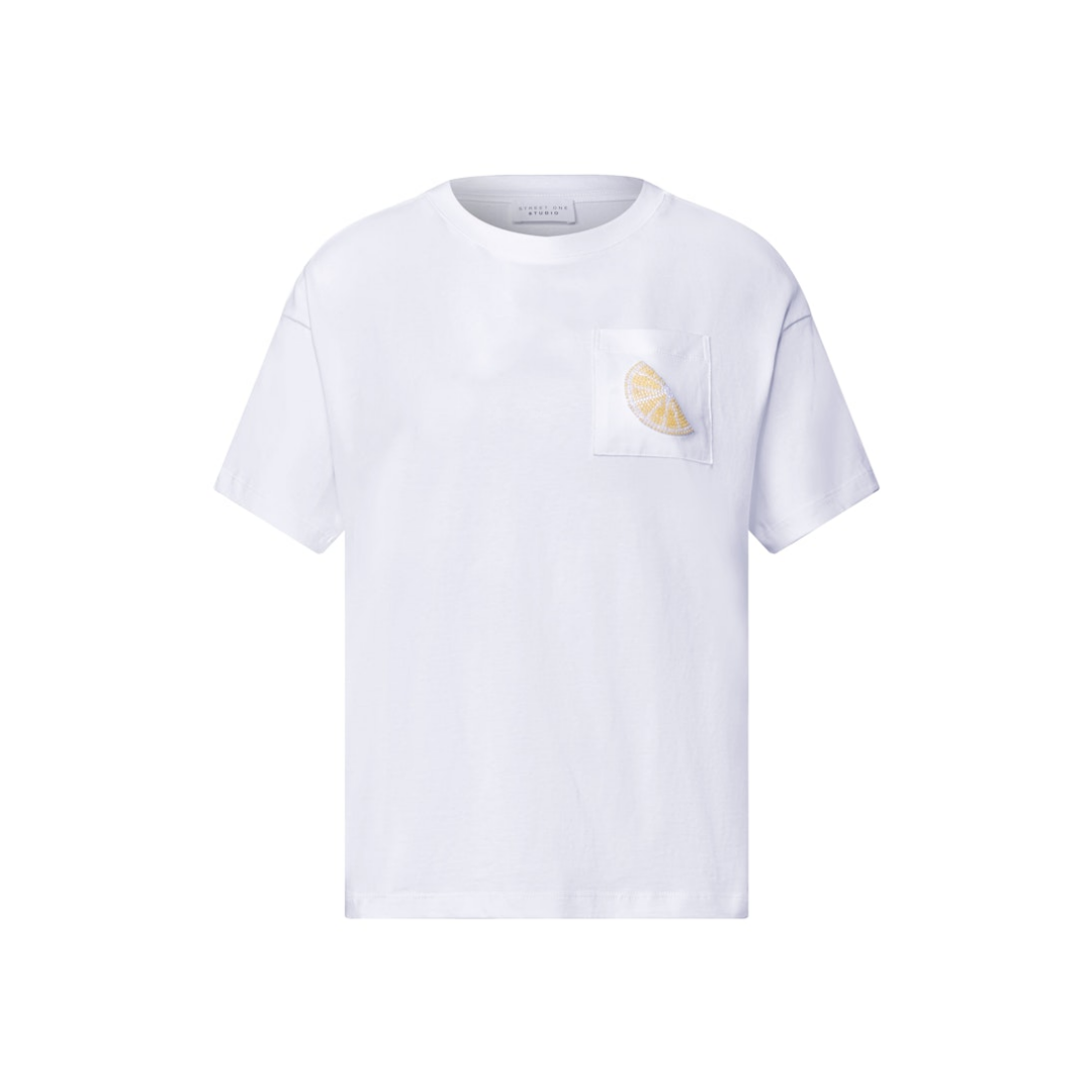 STREET ONE STUDIO - Damen T-Shirt - Weiß - Größe: 40 - bei Tara-M