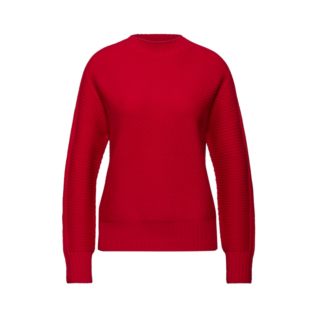 Street One Pullover Struktur Turtleneck Polyester-Polyacryl-Viskose-Nylon Racing Red