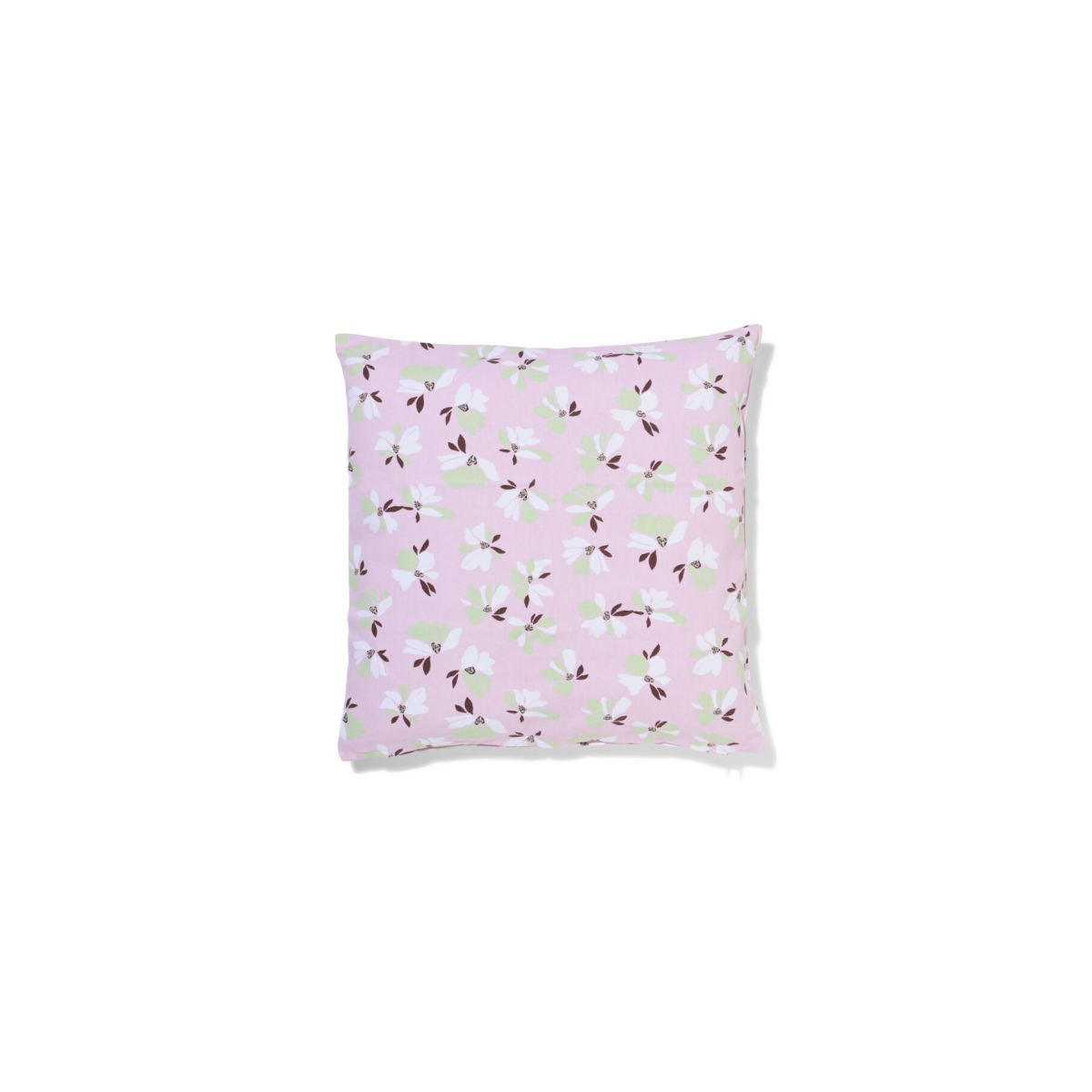 HEMA Kussenhoes 50x50cm katoen bloemen roze (roze)