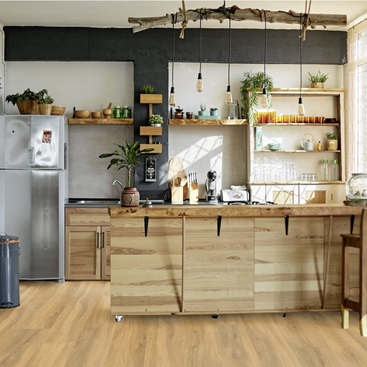 Lame de sol PVC effet bois clipsable lord honey Gerflor - 123.9 cm x 21.2 cm x 0.42 cm