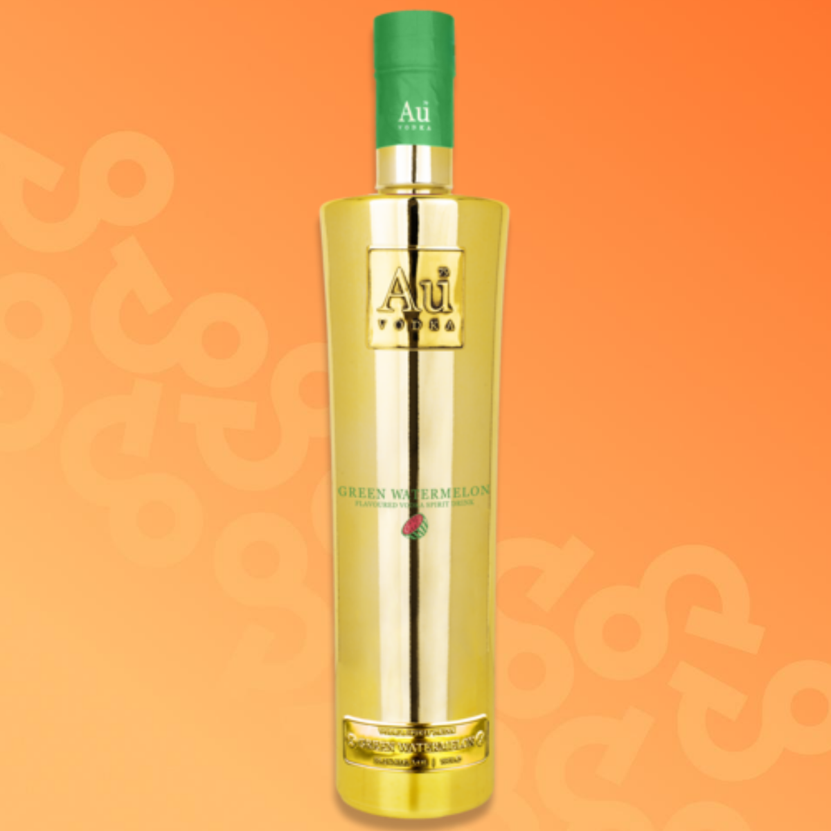 Bottiglia di AU Vodka Green Watermelon da 70 cl