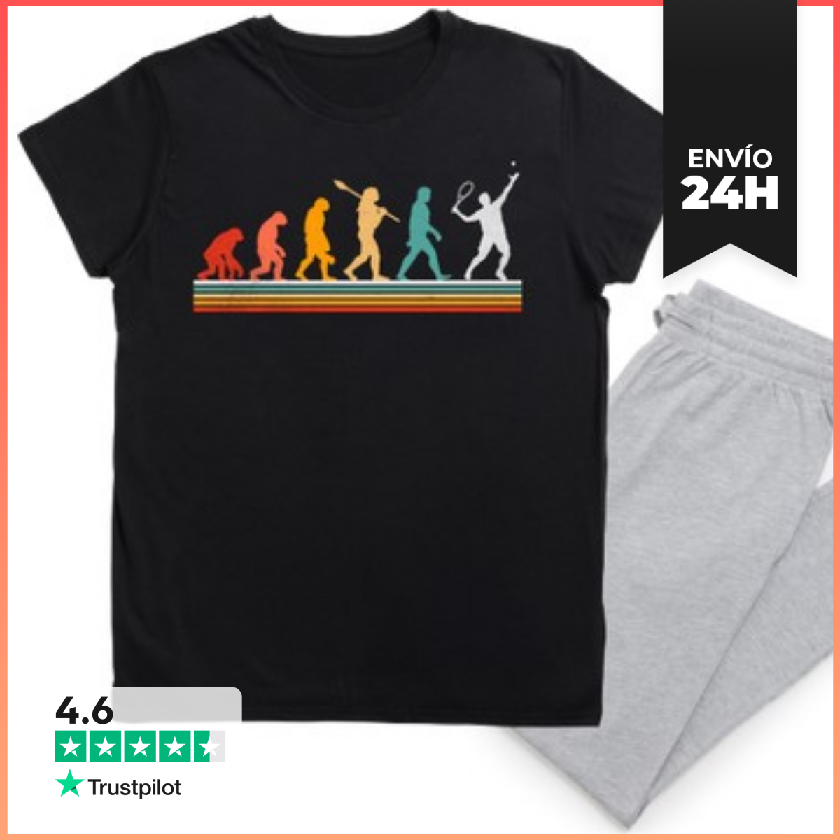 Pijama EVOLUCIÓN SER HUMANO TENIS LaTostadora
