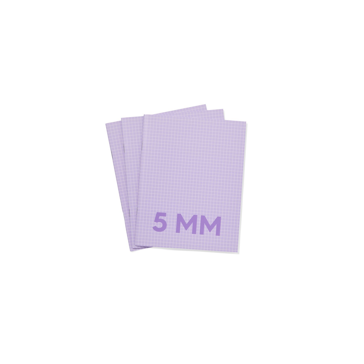 HEMA HEMA Schriften Lila A5 Geruit 5mm - 3 Stuks