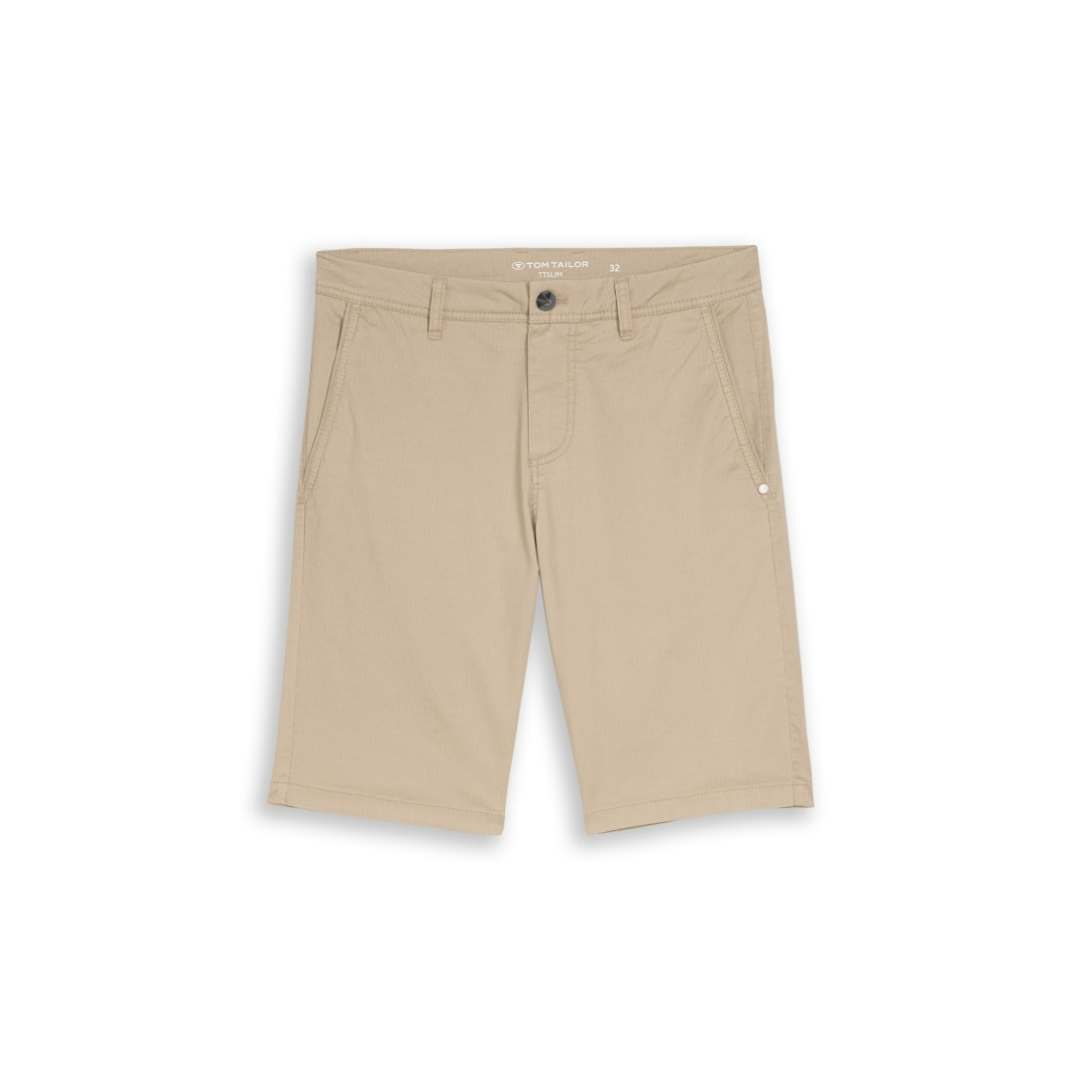 Tom Tailor - Herren Shorts - beige mini geometric print - Größe: 29 - bei Tara-M