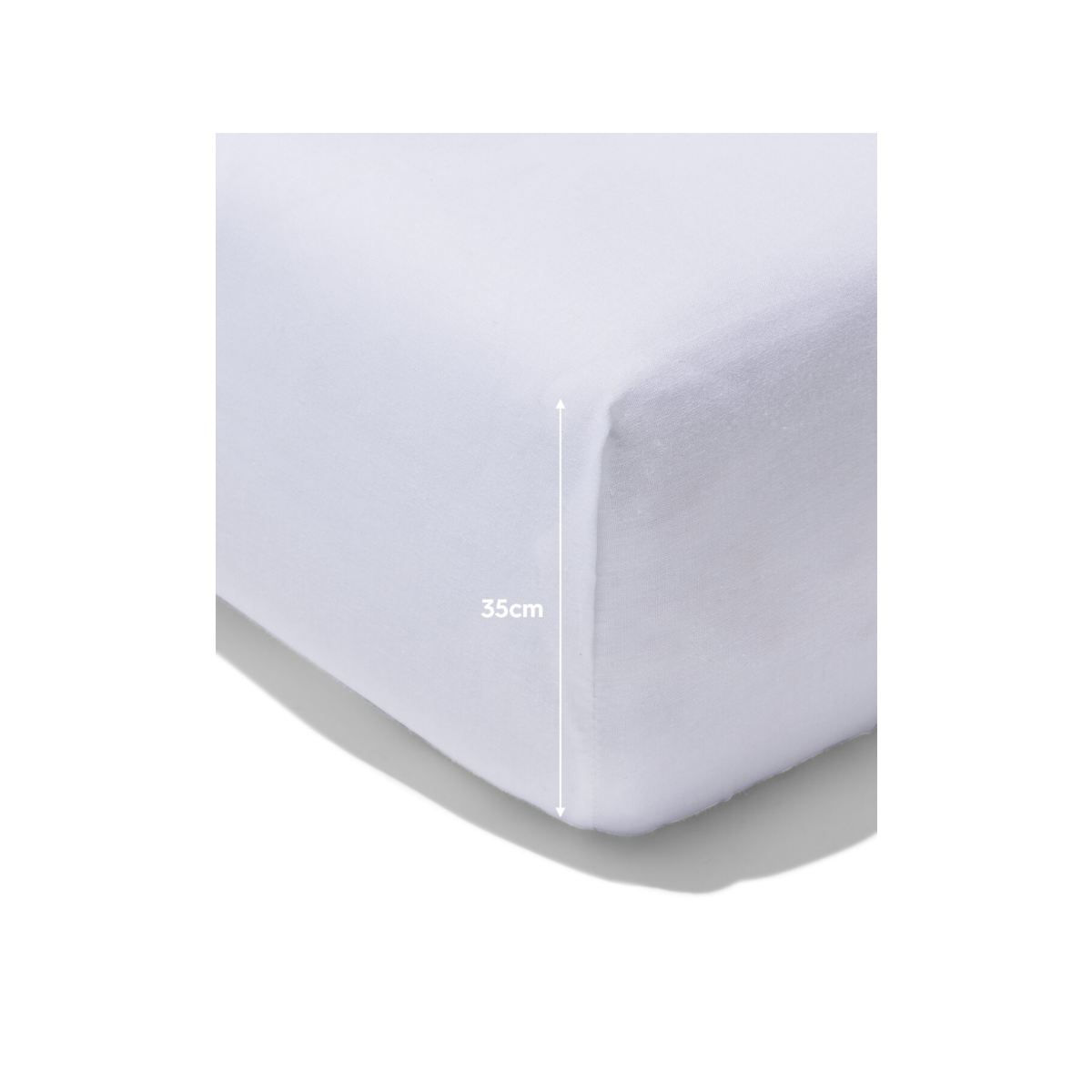 HEMA HEMA Boxspring Hoeslaken 160x200cm Zacht Katoen Wit (wit)