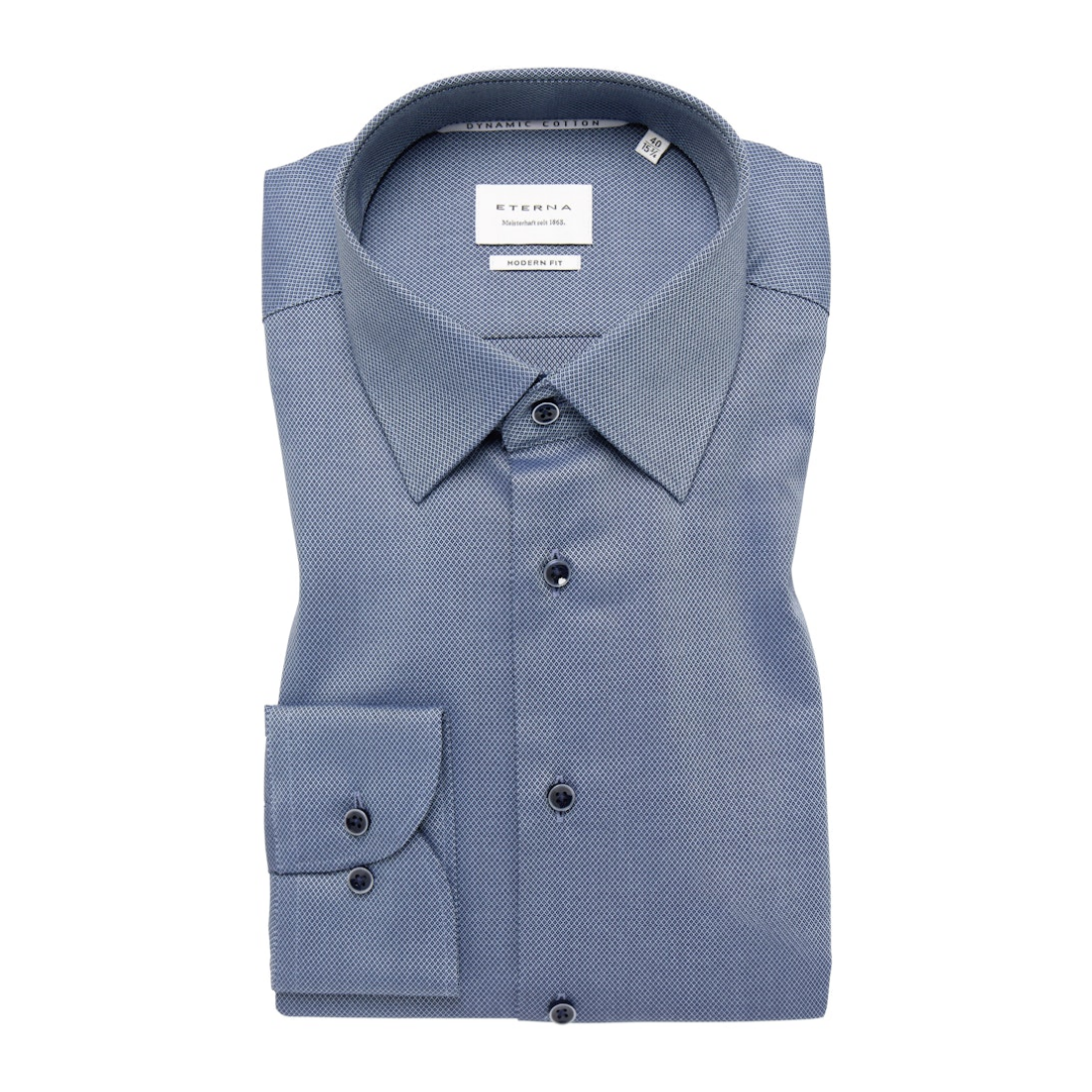ETERNA - Herren Langarmhemd - Blau - Größe: 39 - bei Tara-M