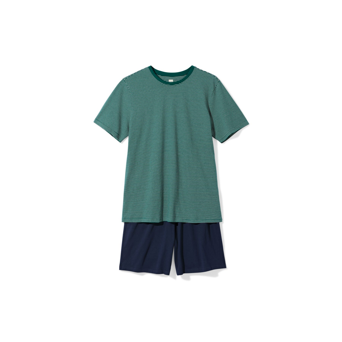 HEMA HEMA Herenshortama Jaap Jersey Strepen Donkergroen (donkergroen)