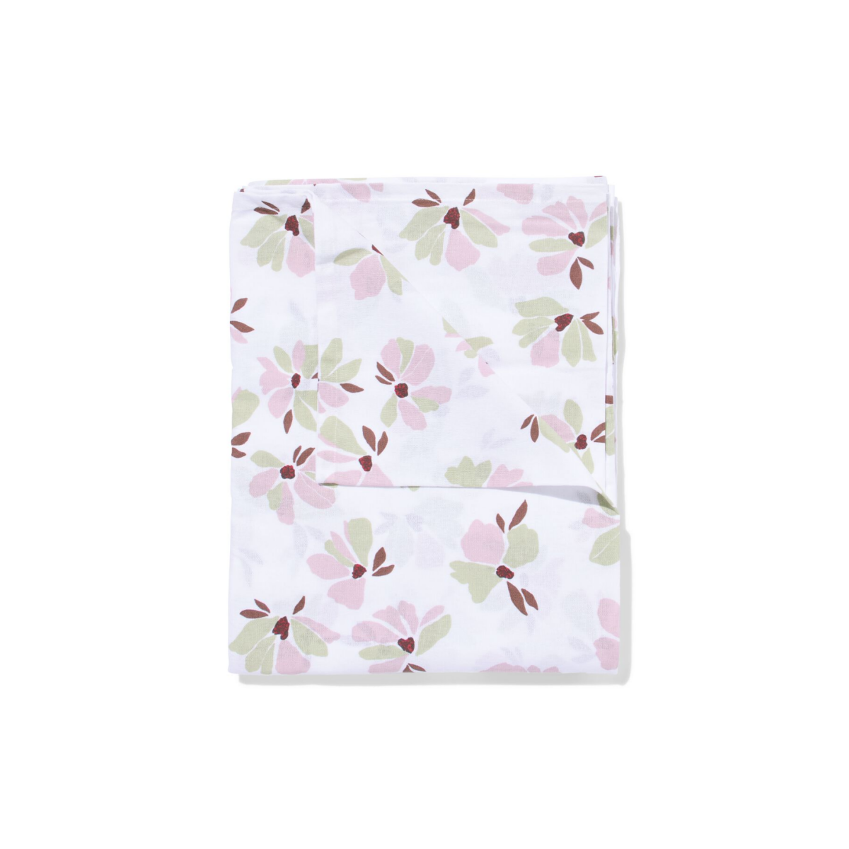 HEMA HEMA Tafelkleed 140x240cm Katoen Bloemen Roze-groen (roze)