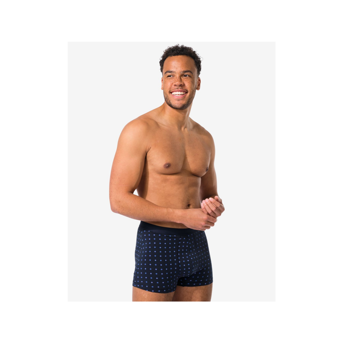 HEMA HEMA Herenboxers Kort Donkerblauw (donkerblauw)