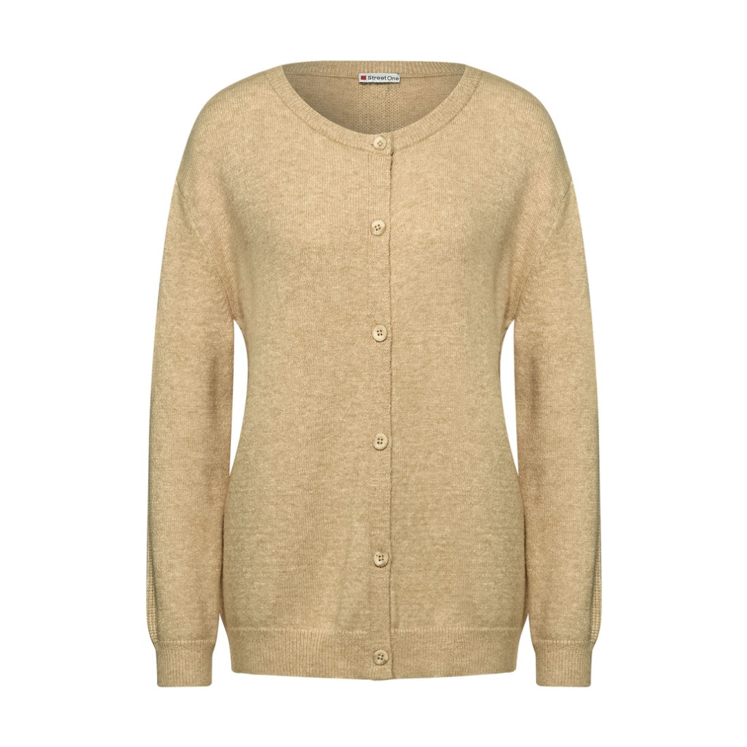 Street One - Damen Pullover - clear Beige melange - Größe: 44 - bei Tara-M