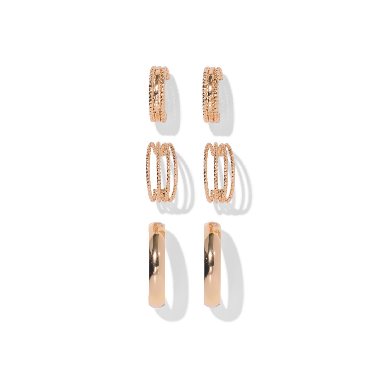 HEMA HEMA Oorringen 18mm Goud - 3 Stuks (Gold)