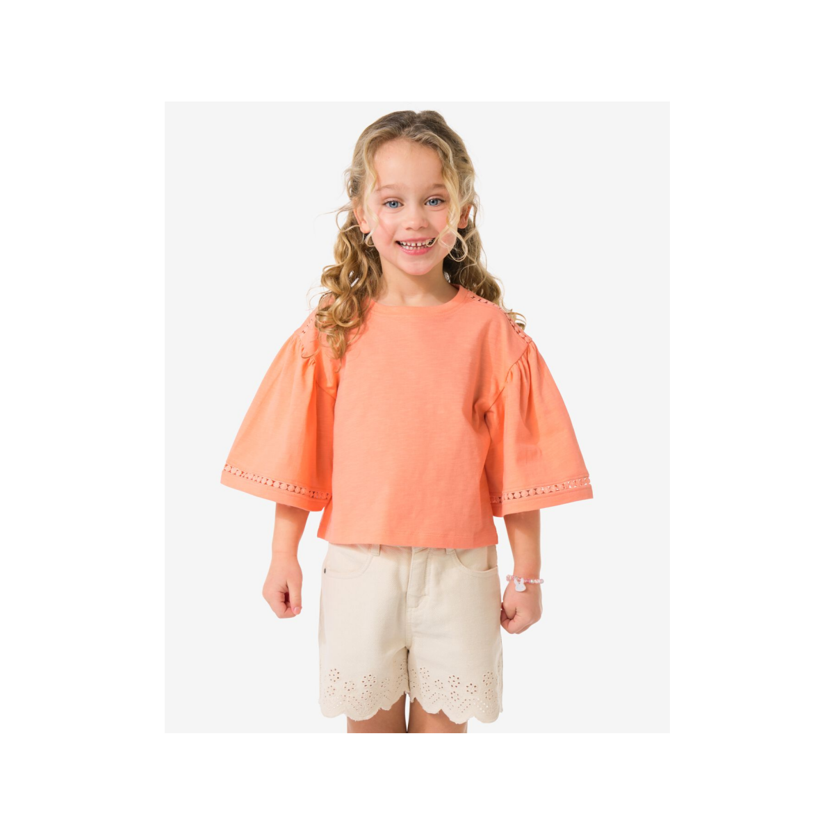HEMA Kinder T-shirt jersey koraal (koraal)