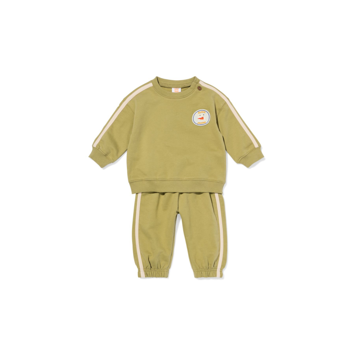 HEMA HEMA Babykledingset Comfy Fit Jersey Groen (groen)