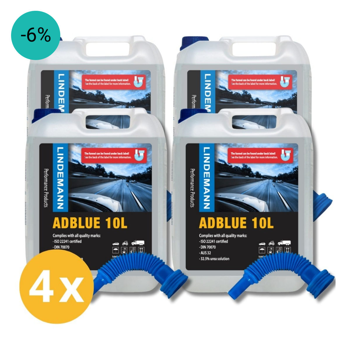 AdBlue 4 x 10 liter / Adblue aanbieding / DIN 70070 & ISO 22241 | Adblue Diesel | Dutch Performance Products