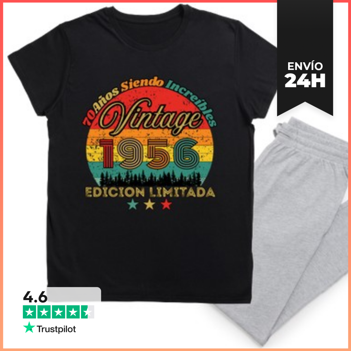 Pijama Vintage 1956 Establecido Buen Estado Edición Limitada