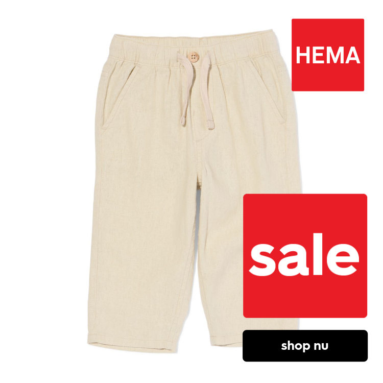 HEMA Babybroek comfy fit zand (zand)