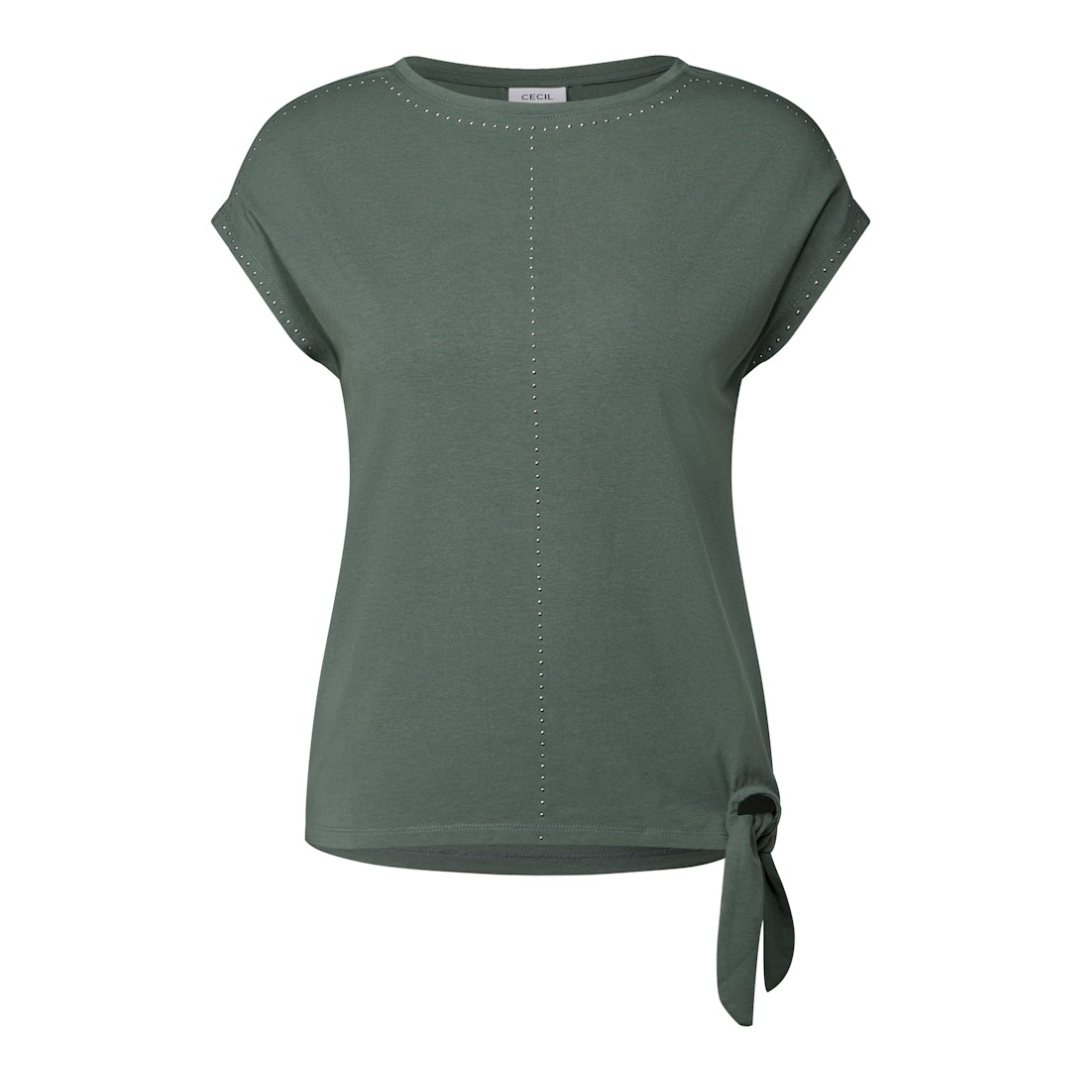 Cecil - Damen T-Shirt - dark balmy khaki - Größe: XL - bei Tara-M