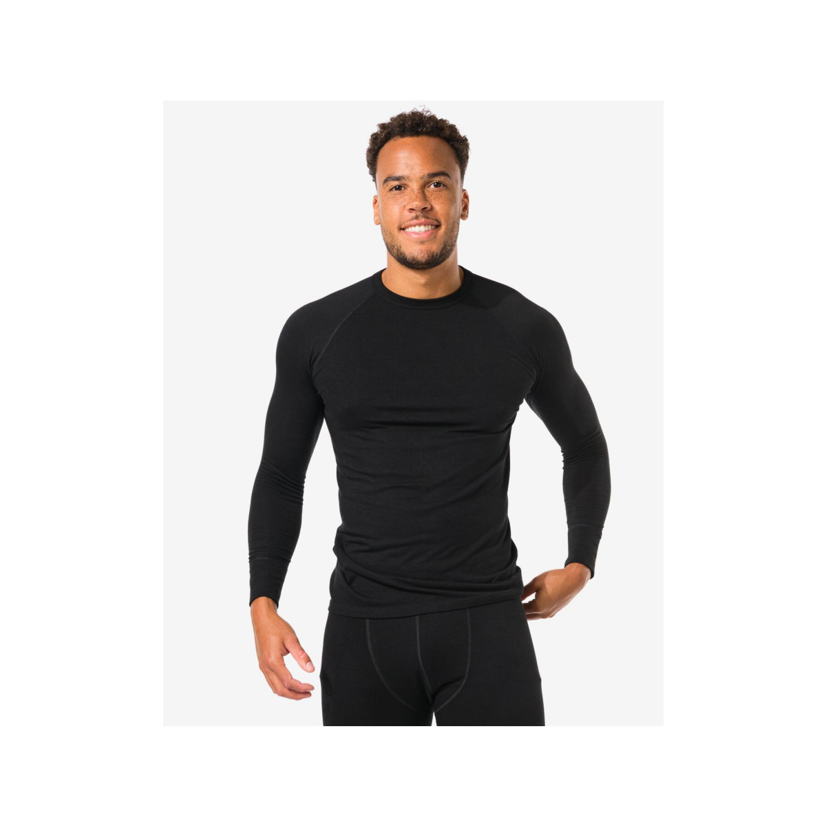 HEMA HEMA Heren Thermo T-shirt Zwart (zwart)