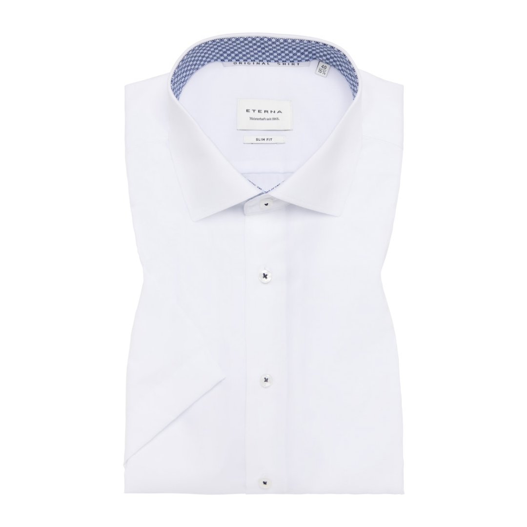 Eterna Original Shirt Kurzarm Popeline Weiß