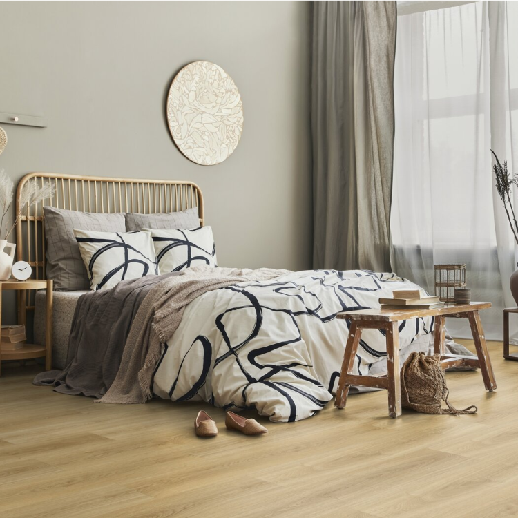 Lame de sol PVC effet bois clipsable selma honey Gerflor - 125 cm x 22.9 cm x 0.57 cm