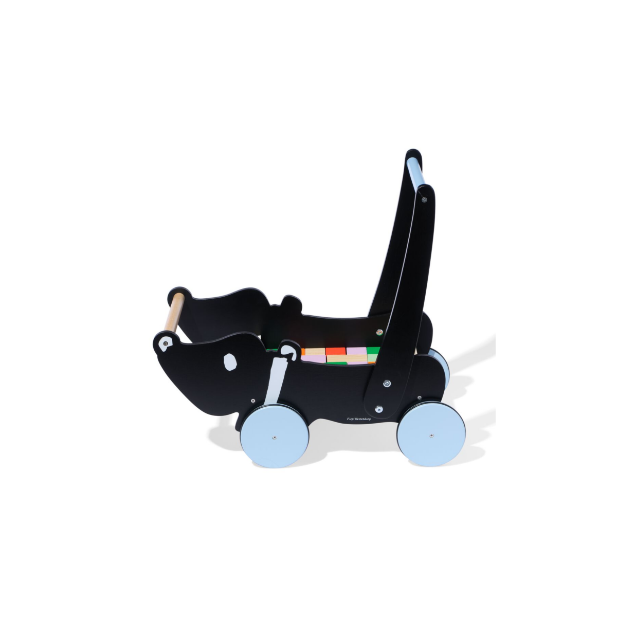 HEMA Takkie loopwagen met blokken hout