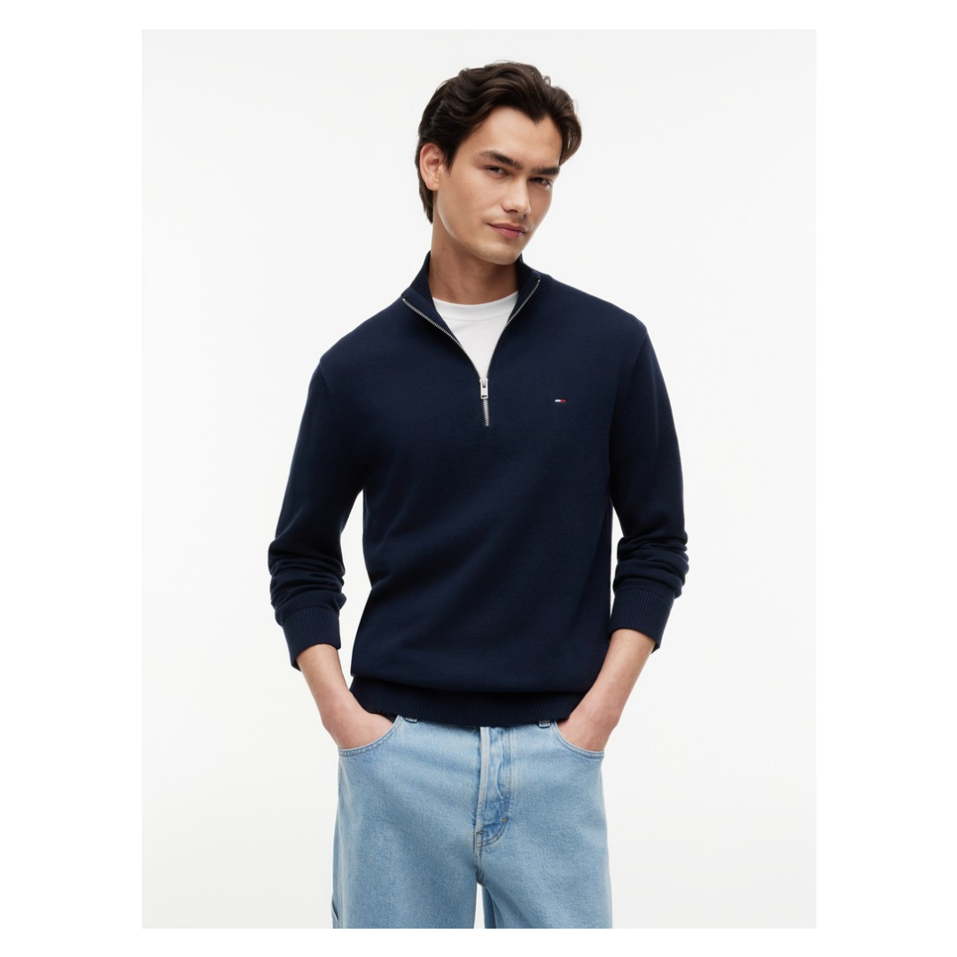 Tommy Jeans Herren Dunkelblau Tommy Hilfiger Troyer, Blau, Gr. Xl - Bild 10