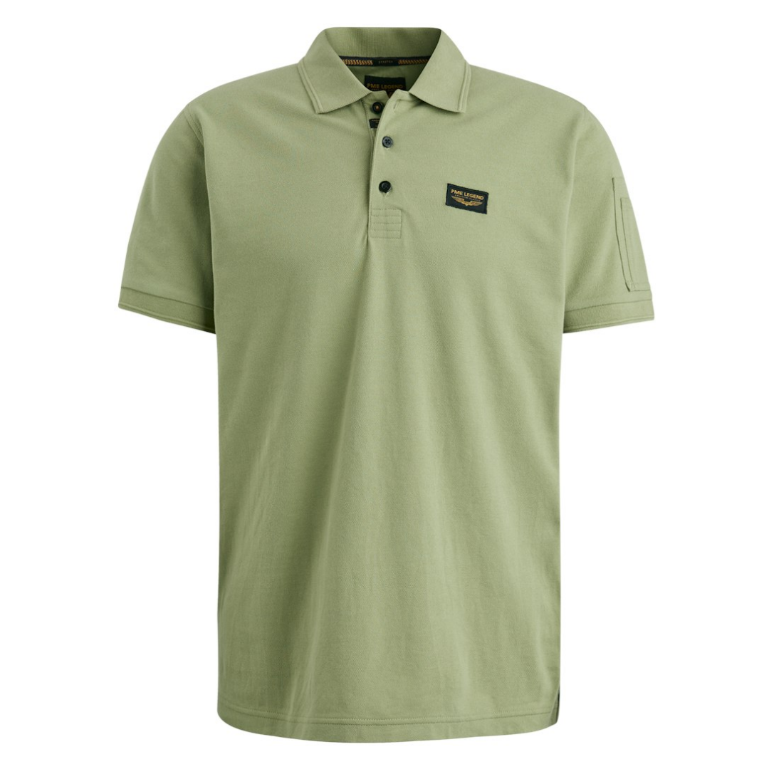 PME Legend Polo Short Sleeve Baumwolle-Elasthan Sage