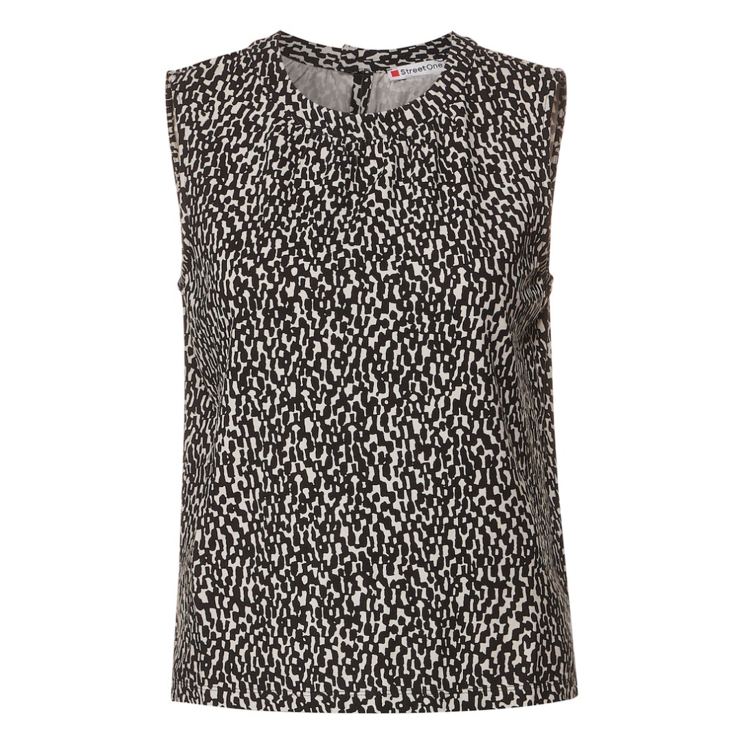 Street One - Damen Top - Schwarz - Größe: 36 - bei Tara-M