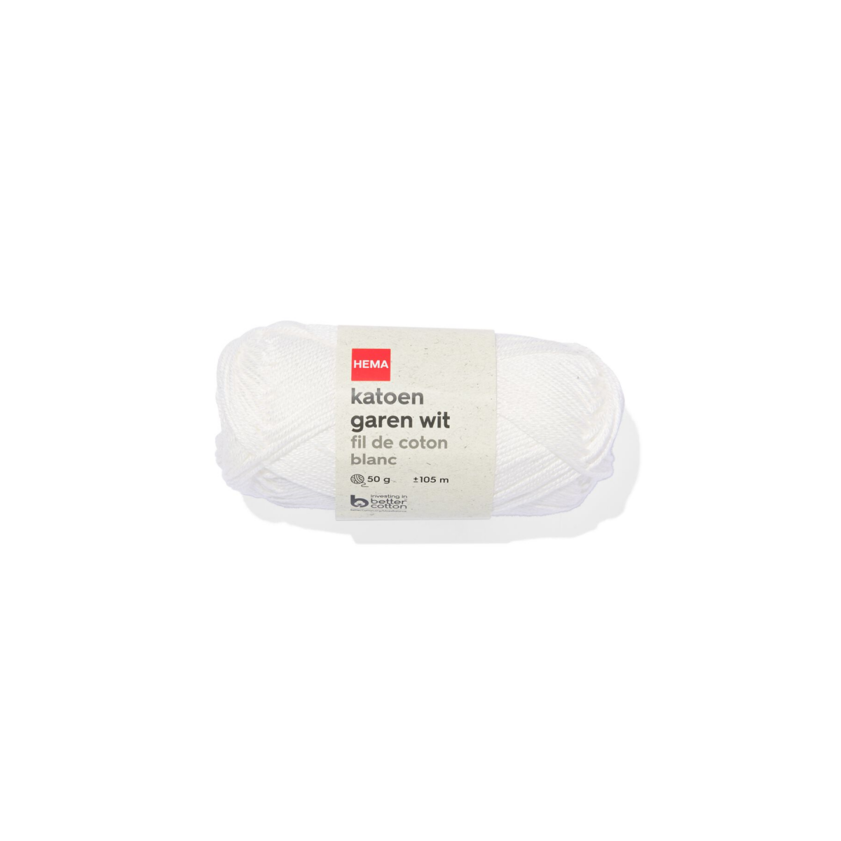 HEMA Katoen garen 50g 105m wit