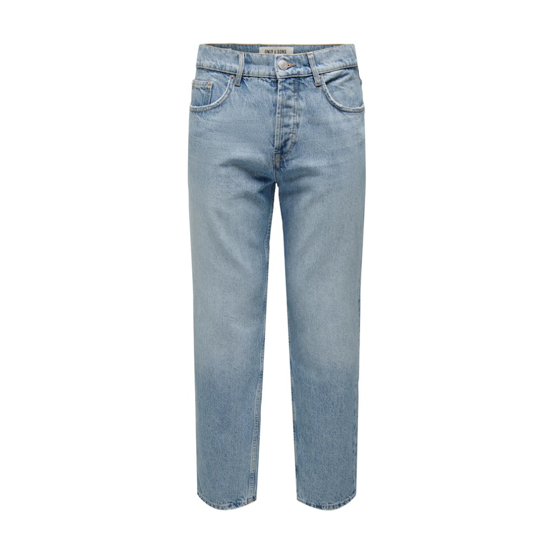 Only & Sons Straight Jeans Baumwolle Light Blue Denim