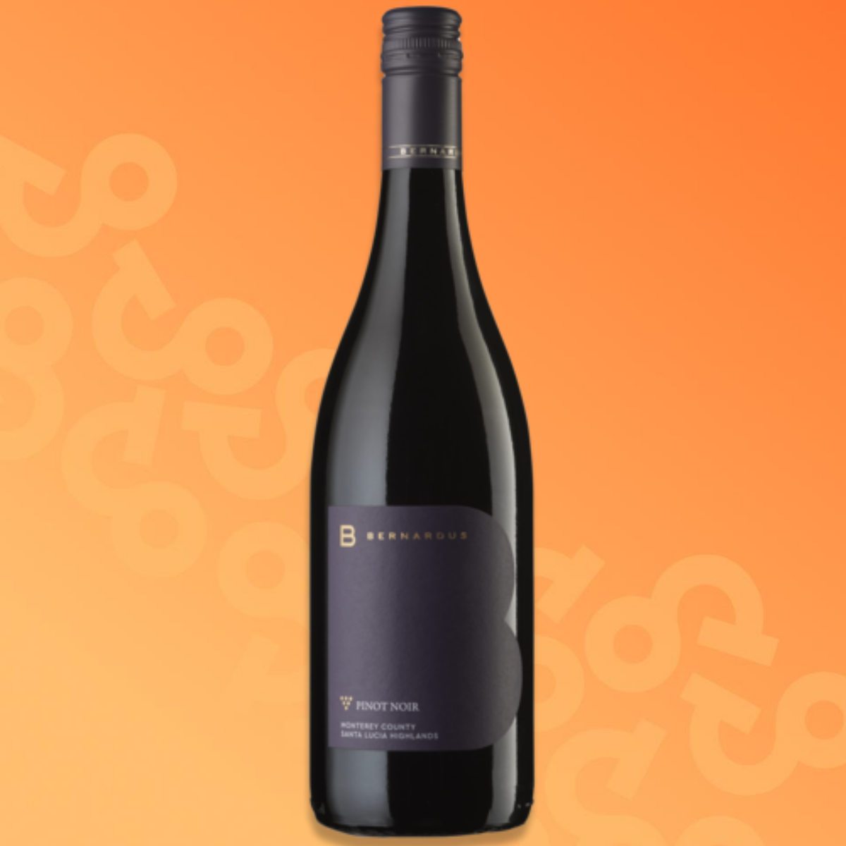 Bottle of Bernardus Pinot Noir red wine 75 cl