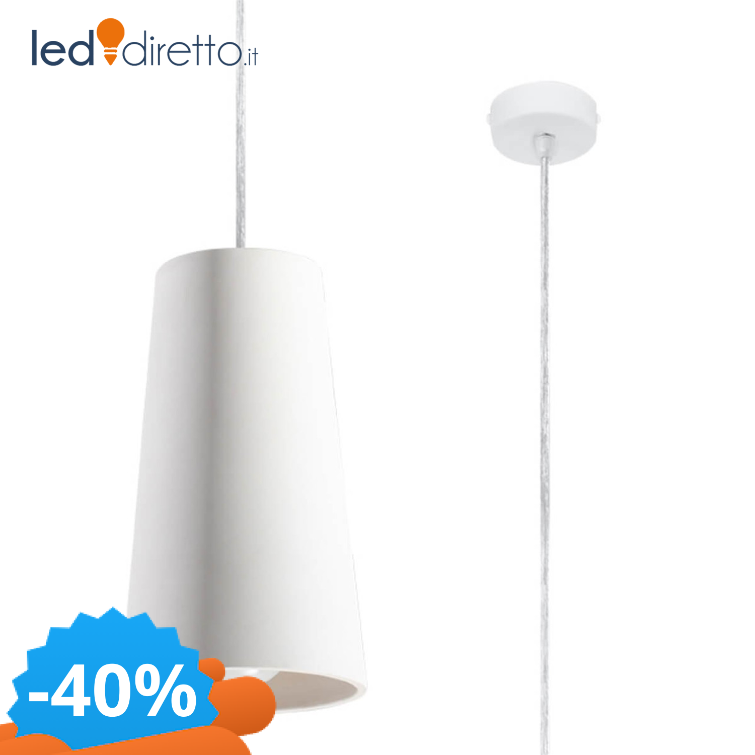 Sollux Lighting Unisex Bianco Lampada A Sospensione Gulcan - Immagine 2