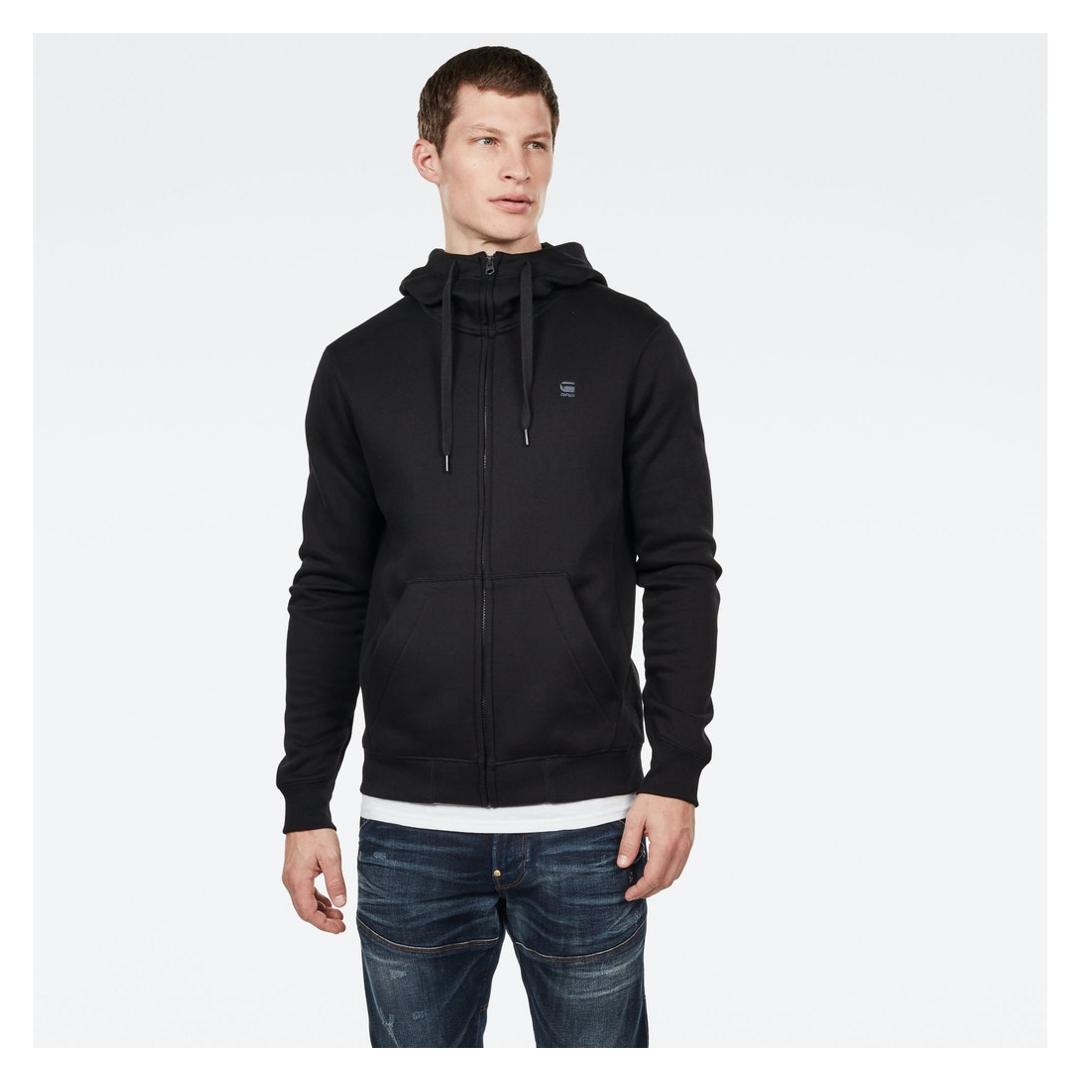 G-Star, Herren, Pullover, Sweatjacke Sportlich Bequem sitzend Premium core hdd zip sw l/s, Schwarz, (M) - Bild 4