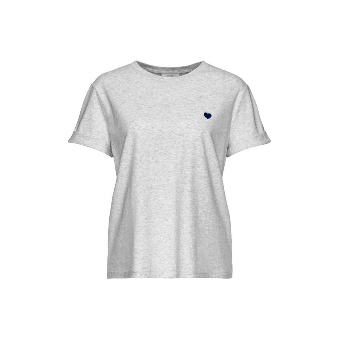 Opus - Damen T-Shirt - Grau - Größe: 36 - bei Tara-M