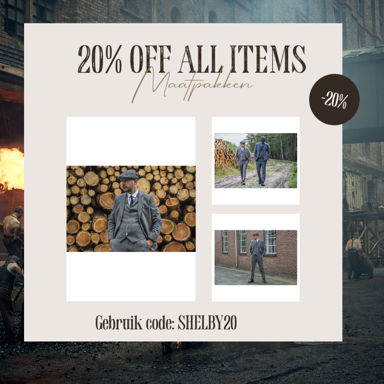 Maatpak Voor Heren | 3-delig Pak | Grijs Premium Tweed | Thomas Shelby | Peaky Blinders | Peaky Blinders