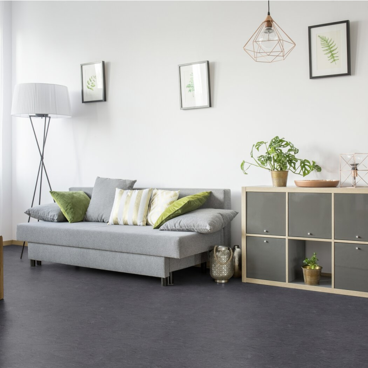 Dalle carrée de sol PVC effet pierre auto-adhésive slate anthracite Gerflor - 30.5 cm x 30.5 cm x 0.15 cm