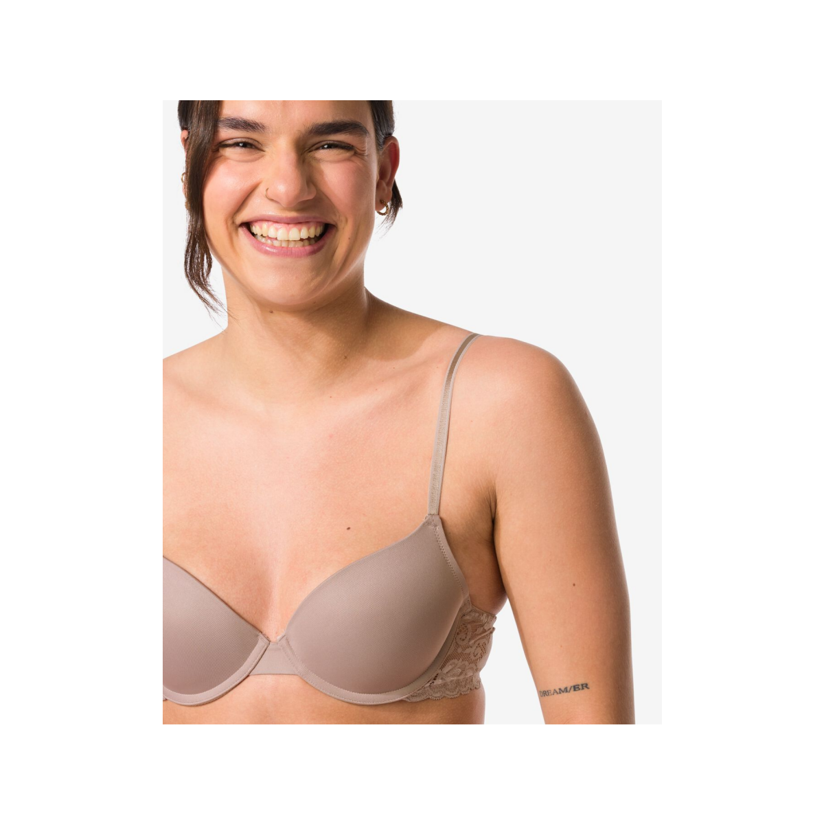 HEMA Push-up bh met beugel beige (beige)
