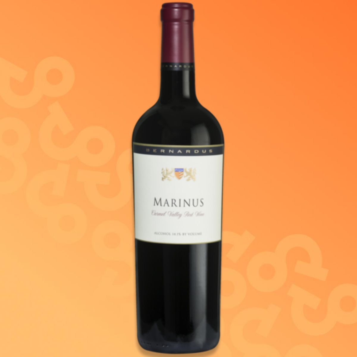 Bottle of Bernardus Marinus red wine 75 cl