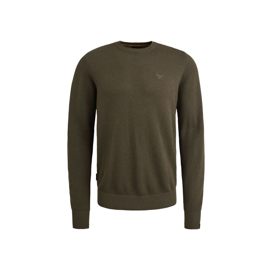 PME Legend Herren Rundhals Pullover R-NECK COTTON MODAL - Regular Fit - Bild 7