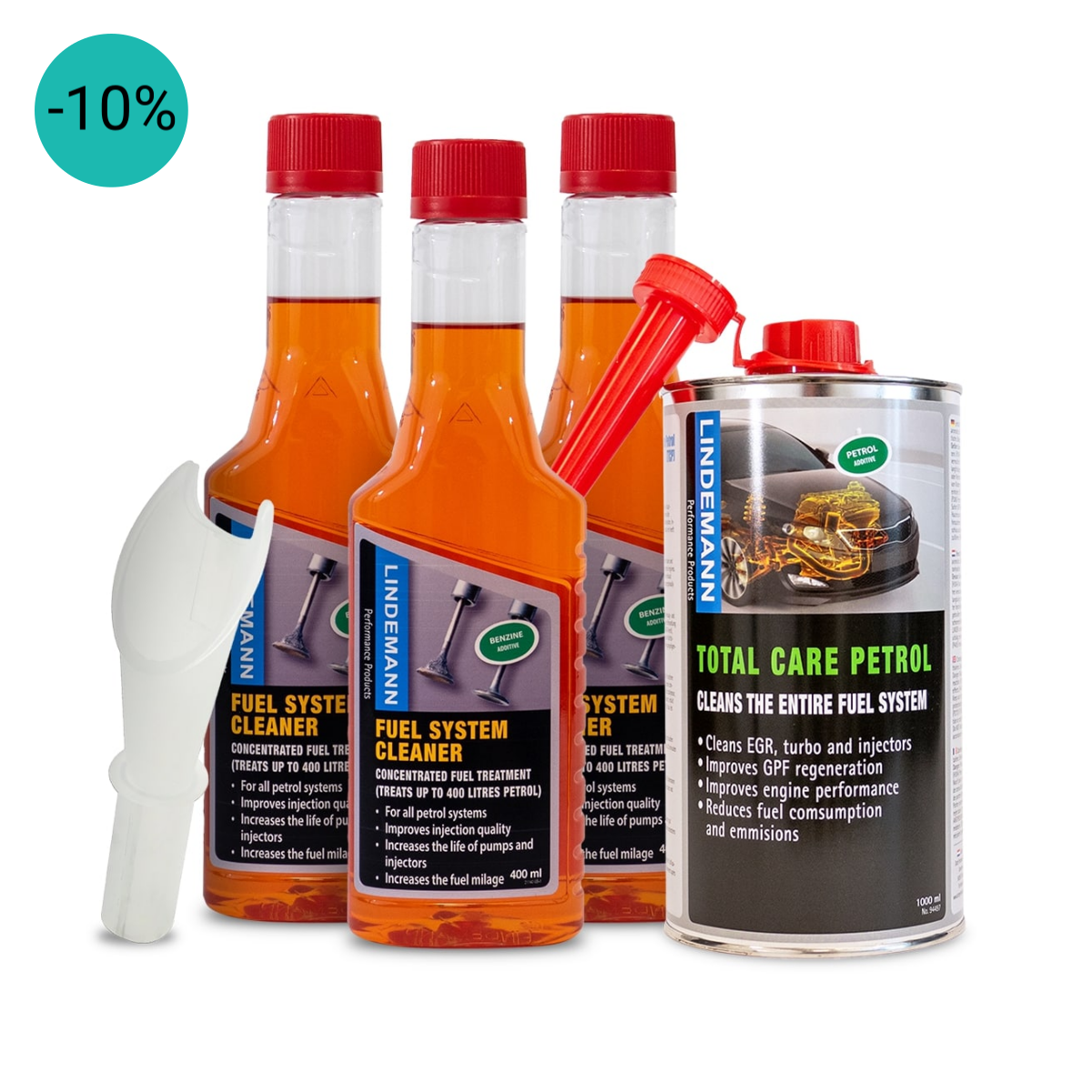 Lindemann Benzine Jaarpakket o.b.v. 15.000 km | Auto Additieven | Dutch Performance Products