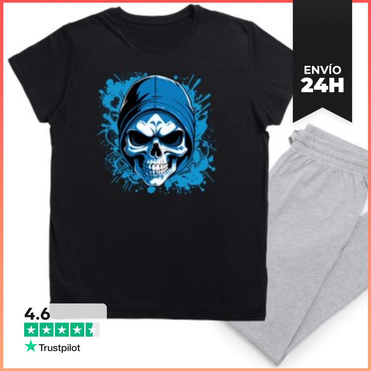 Pijama Calavera En Estilo Graffiti LaTostadora
